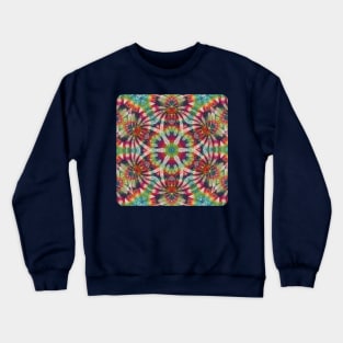 Psychedelic Kaleidoscopic Multi-Color Mandala Number 4 Crewneck Sweatshirt